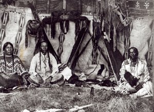 Piegan Lodge interiør af Edward Sheriff Curtis