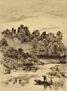 The Dove: Tutbury Castle, ca. 1880 (radering)