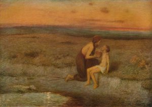 Hagar og Ismael, c1800-tallet af William Edward Stott