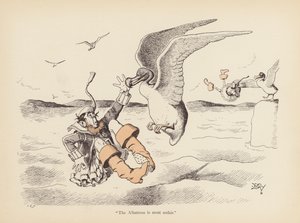 Haler med et twist: Albatrossen (farve litho) af Edward Tennyson Reed
