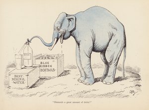 Haler med et twist: Elefanten (farve litho) af Edward Tennyson Reed