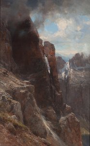 Dolomitternes landskab, mellem 1874 og 1880. af Edward Theodore Compton