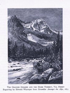 The Grand Jorasses and the Doire Torrent, Val Ferrett, fra British Adventure udgivet af Collins, 1947