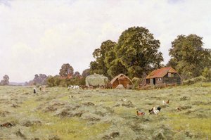 Høproduktion i Fittleworth, Sussex (olie på lærred)