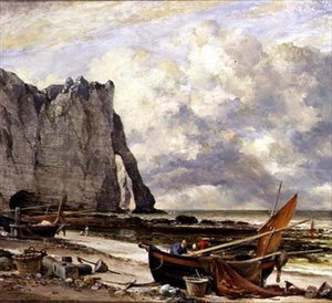 Etretat, Strand med Bue af Edward William Cooke