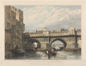 Den del af den gamle London Bridge, der ligger i Southwark