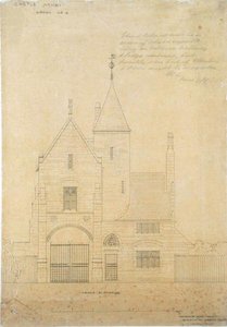 Front Elevation af Castle Ashby, Lodge No.2 af Edward William Godwin