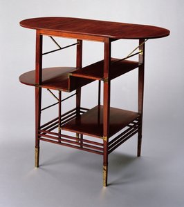 Sidebord, ca. 1872 (valnød og messing)