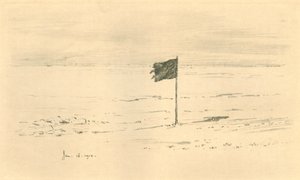 Black Flag Camp. - Amundsens sorte flag inden for nogle få kilometer fra Sydpolen, 1912, 1913