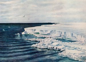 Den store isbarriere, der ser mod øst fra Cape Crozier, 4. januar 1911, 1913