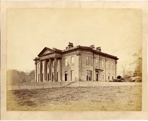 Udsigt over Roundhay House, Roundhay Park, Leeds (albumin print) af Edward Wormald