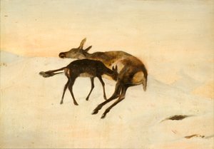 Et tilfældigt skud (olie om bord) af Edwin (after) Landseer