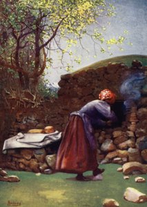 Korsika: Bageovn, Aleria (farve litho)