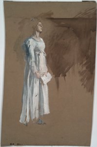 En figur i klassisk kjole. af Edwin Austin Abbey