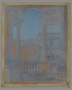 Arkitektstudie af Edwin Austin Abbey