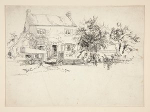 Arkitektonisk undersøgelse: Hurley, London af Edwin Austin Abbey