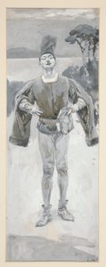 Autolycus, illustration til Ballader og Ballademusik, der illustrerer Shakespeare af Edwin Austin Abbey