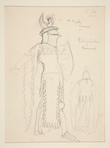 Bolingbroke (turneringsscene), kostumeskitse til Henry Irving af Edwin Austin Abbey