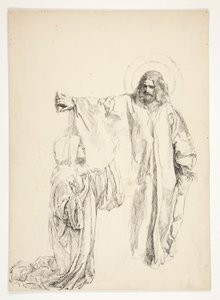 Kristus og Maria Magdalene af Edwin Austin Abbey