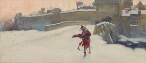 Kompositionsstudie til af Edwin Austin Abbey