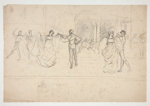 Kompositionsstudie til af Edwin Austin Abbey