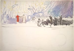 Kompositionsstudie til af Edwin Austin Abbey