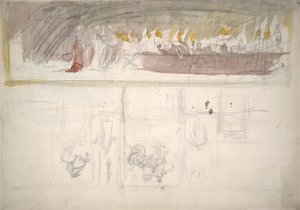 Kompositionsstudie til af Edwin Austin Abbey