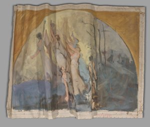 Compositional Study, for The Spirit of Light, Rotunda, Pennsylvania State Capitol, Harrisburg af Edwin Austin Abbey