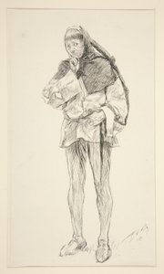 Costard, fra 1. akt, Scene i, Kærlighed af Edwin Austin Abbey