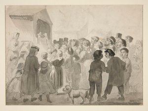 Crowd Scene af Edwin Austin Abbey