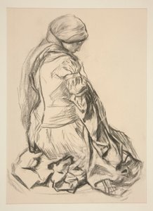 Draperi studie til af Edwin Austin Abbey