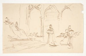 Tidlig undersøgelse for af Edwin Austin Abbey