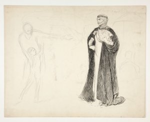 Tidlig undersøgelse for kong John af Edwin Austin Abbey