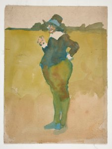 Fed mand i landskab af Edwin Austin Abbey