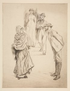 Figur Scene, studie til af Edwin Austin Abbey