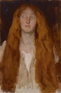 Figurstudie af Ophelia, til The Play Scene, Hamlet, Act III, Scene II af Edwin Austin Abbey