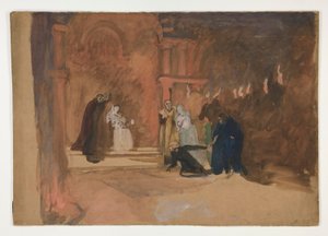 Figur scene. Hamlet? af Edwin Austin Abbey