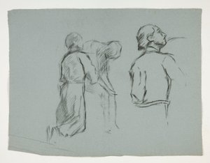 Figurstudier til ridderordenen af Sir Galahad, fra The Quest of the Holy Grail (en serie på femten malerier til Boston Public Library, afsluttet i 1901) af Edwin Austin Abbey