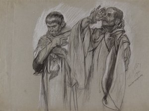 Figurstudie for af Edwin Austin Abbey