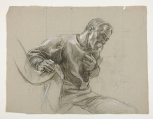 Figurstudie for af Edwin Austin Abbey