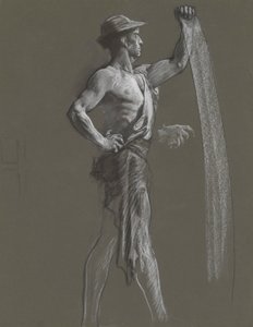 Figurstudie for af Edwin Austin Abbey