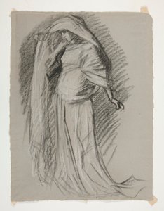 Figurstudie for Castle of the Maidens, fra The Quest of the Holy Grail (en serie på femten malerier til Boston Public Library, færdiggjort i 1901) af Edwin Austin Abbey