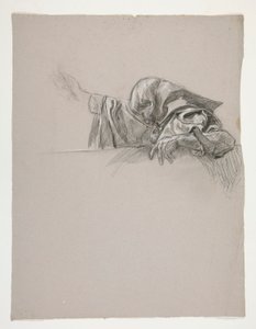Figurstudie for kong Arthur af Edwin Austin Abbey