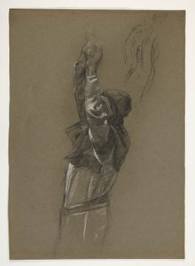 Figurstudie for kong Arthur af Edwin Austin Abbey