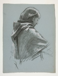 Figurstudie for kong Arthur af Edwin Austin Abbey
