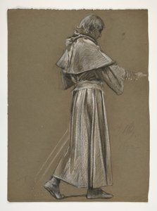 Figurstudie for kong Arthur af Edwin Austin Abbey