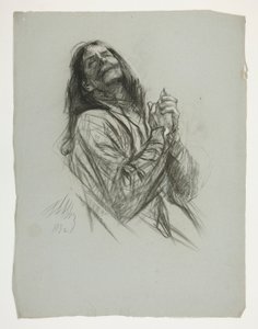 Figurstudie for kong Arthur af Edwin Austin Abbey