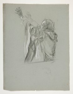 Figurstudie for kong Arthur af Edwin Austin Abbey