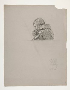Figurstudie for kong Arthur af Edwin Austin Abbey