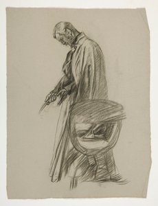 Figurstudie for kong Arthur af Edwin Austin Abbey